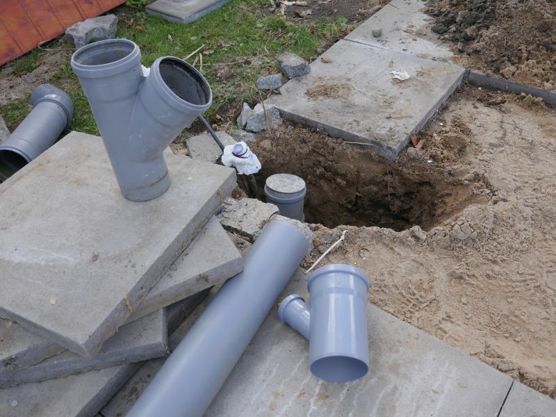 Drain Pipe Installation in Progress